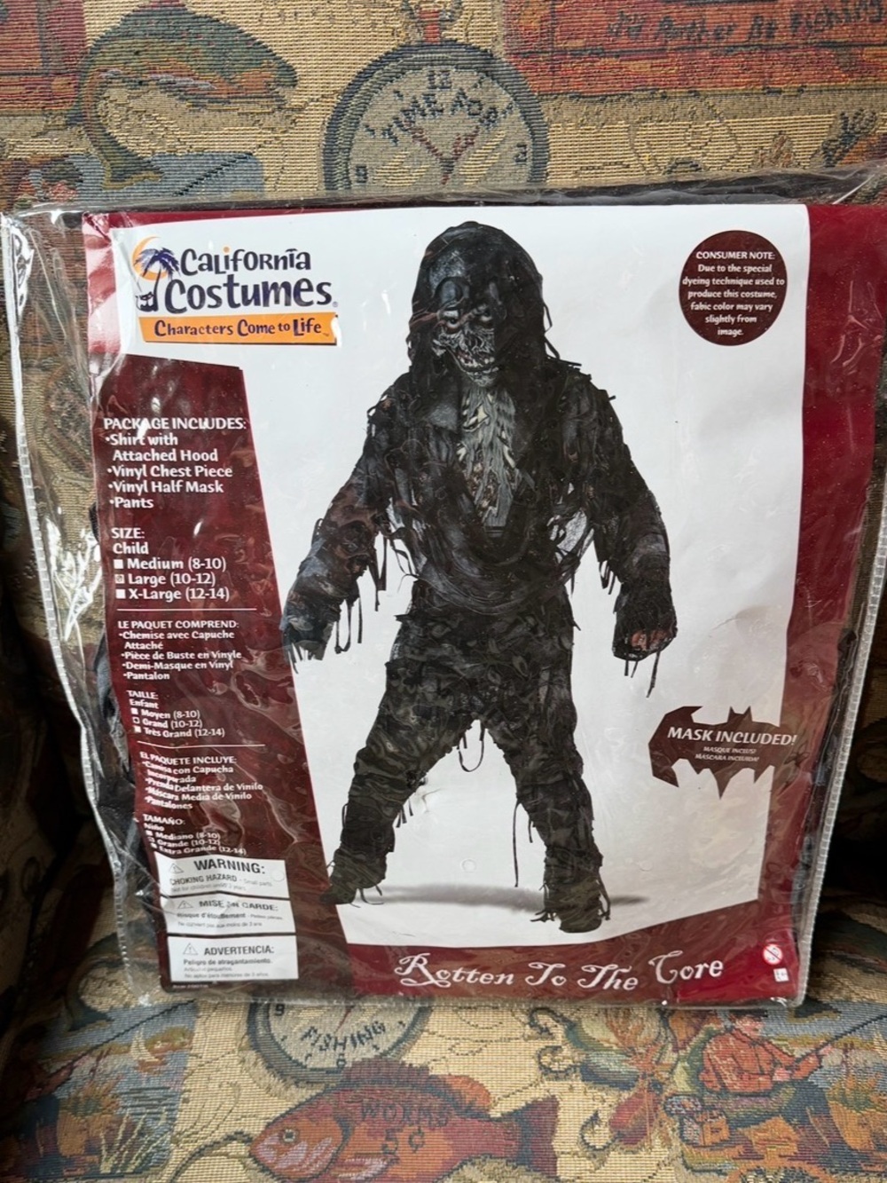 California Costumes Black 'Rotten to the Core' Kids Horror Costume